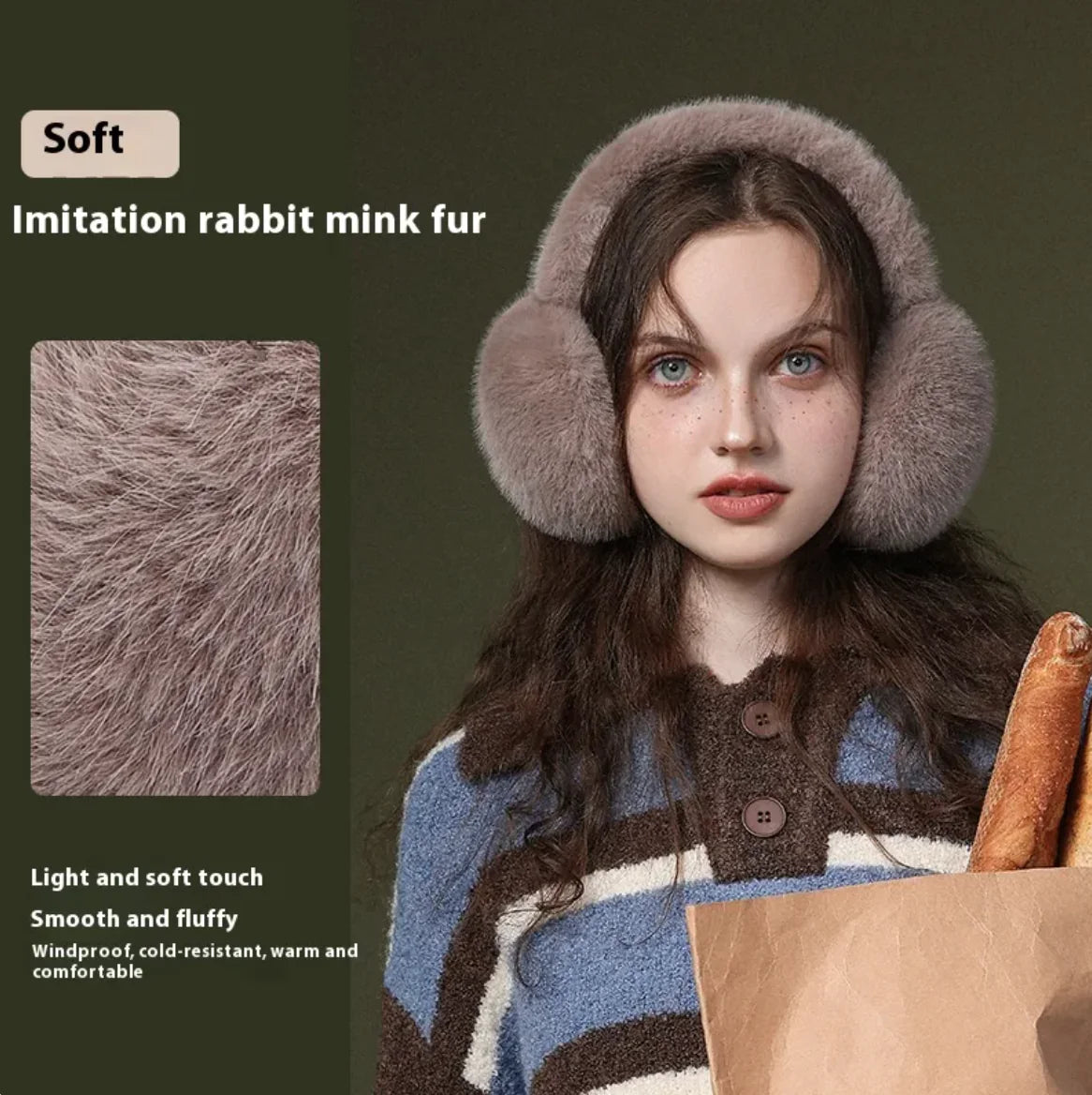 Foldable Plush Warm Earmuffs